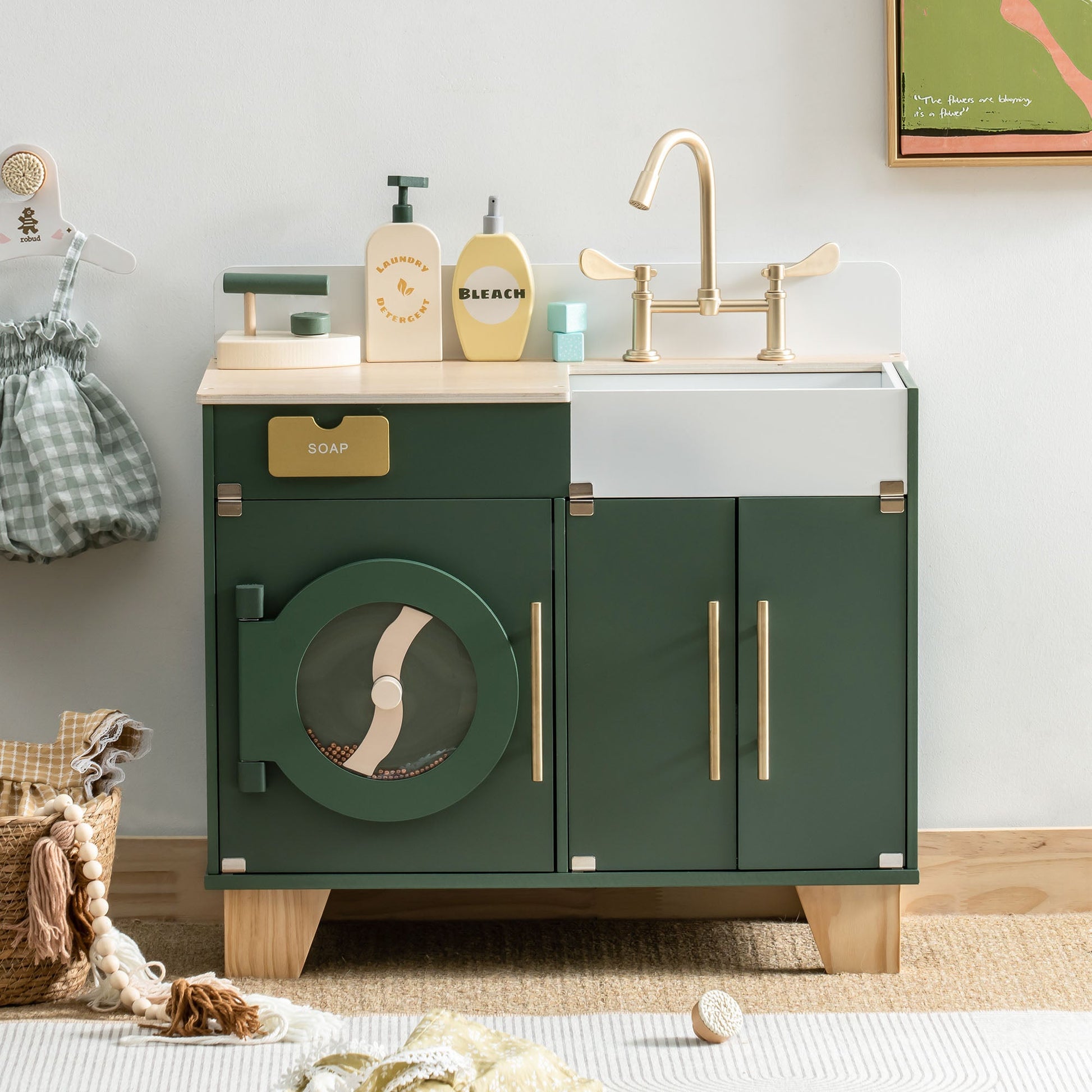 Vintage Wooden Toy Washing Machine