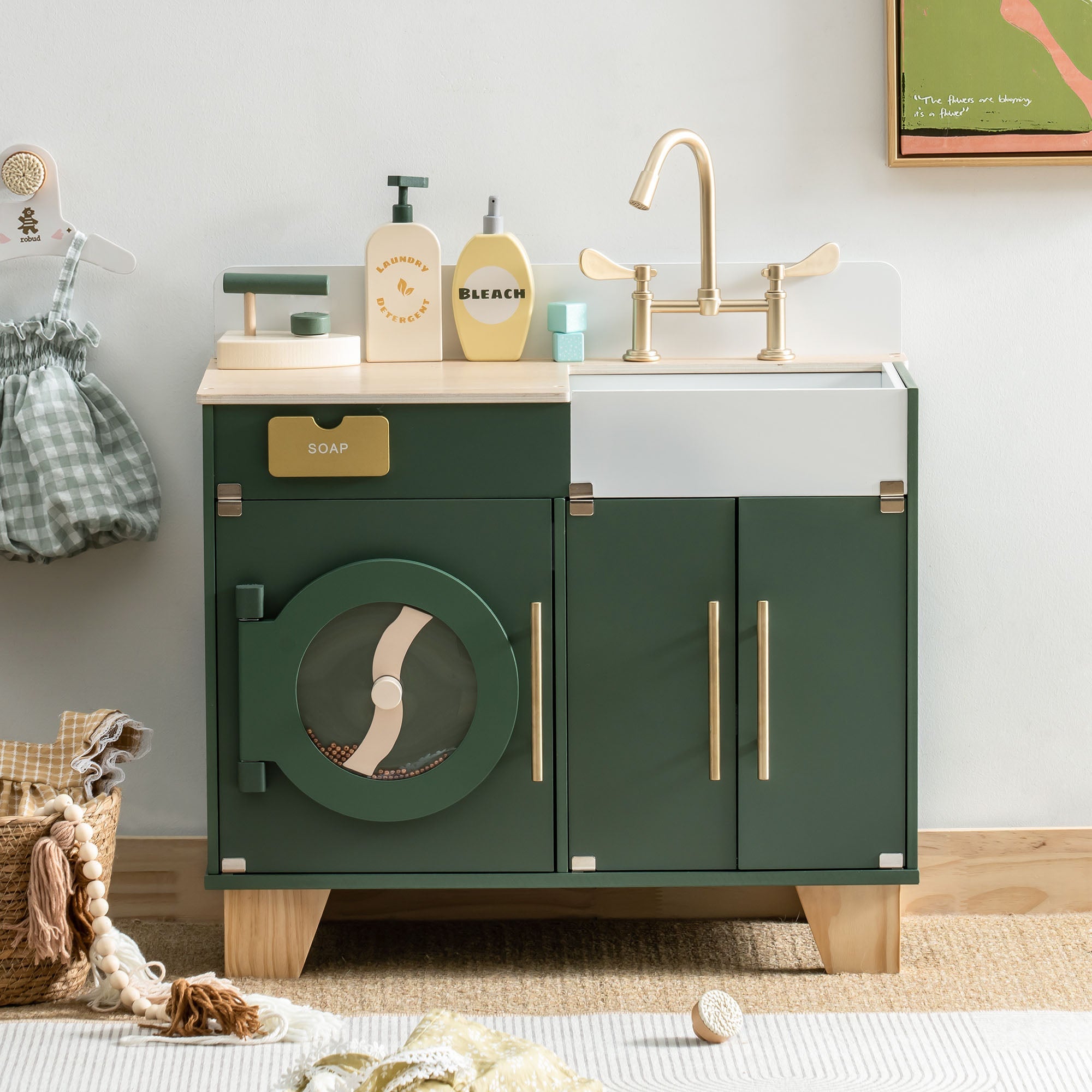 Vintage Wooden Toy Washing Machine