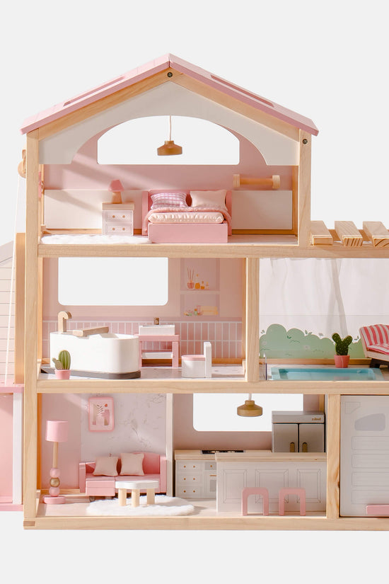 Wooden Doll House – Dreamy Pink
