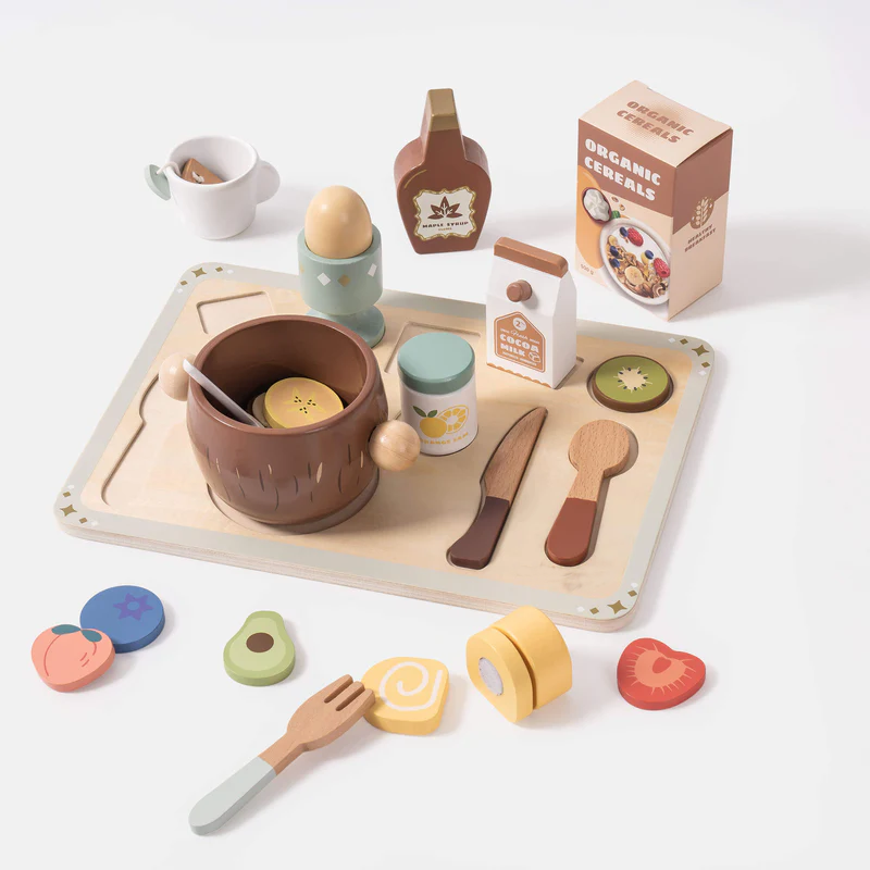 31-Piece Wooden Play Food Set