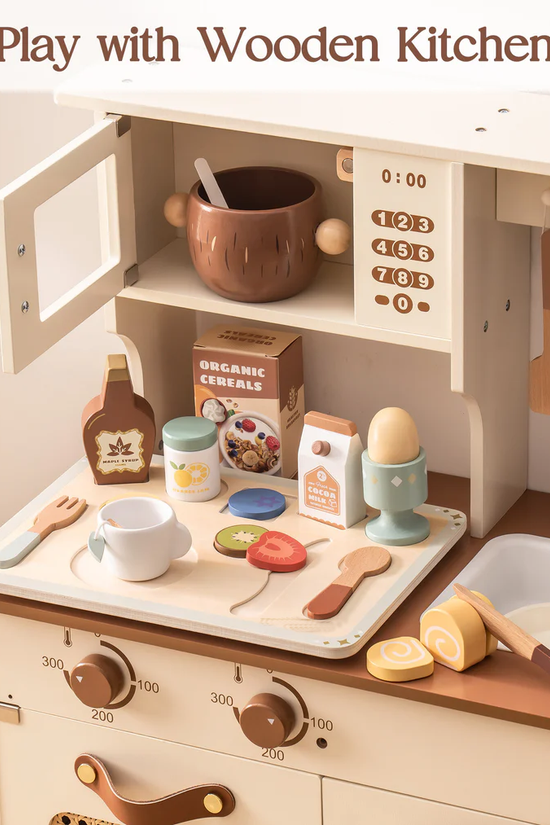 31-Piece Wooden Play Food Set