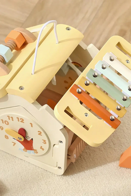 Portable Wooden House Activity Toy