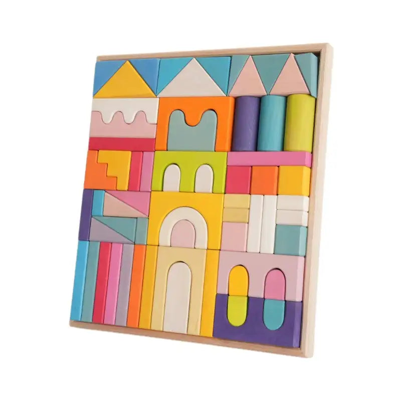 Wooden Castle Stacker – 6-Piece Montessori Toy