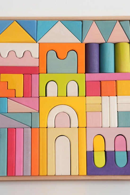 Wooden Castle Stacker – 6-Piece Montessori Toy