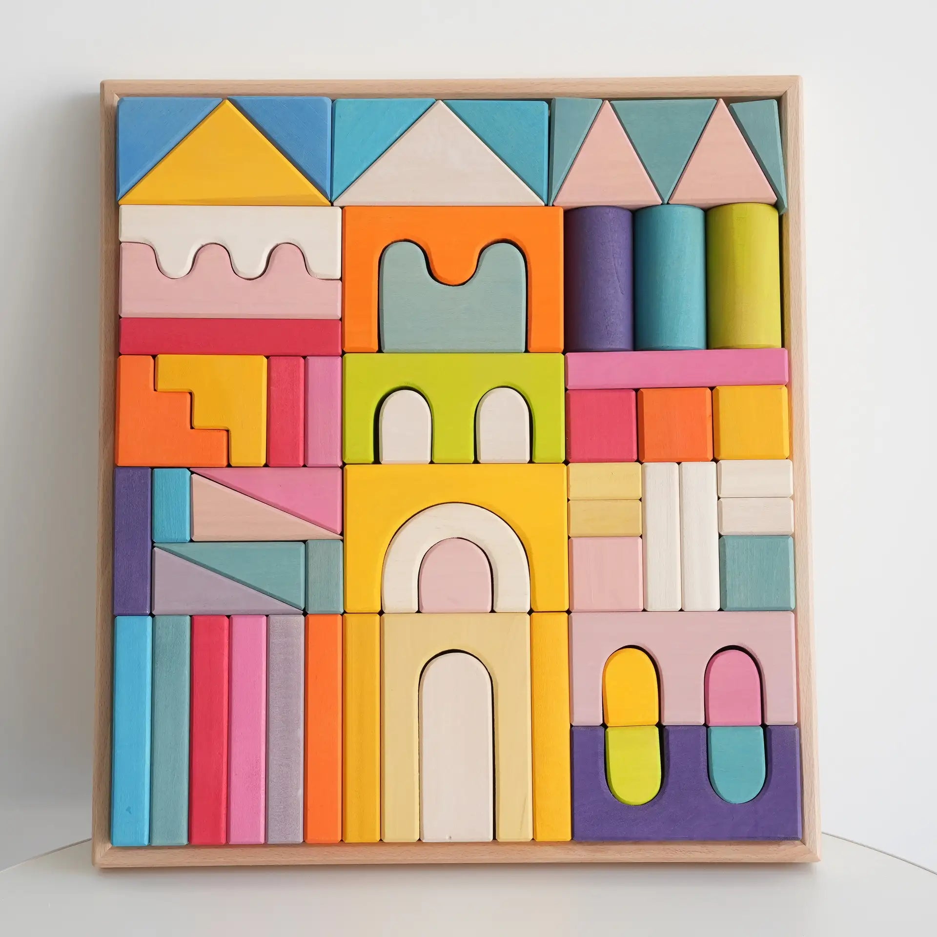 Wooden Castle Stacker – 6-Piece Montessori Toy