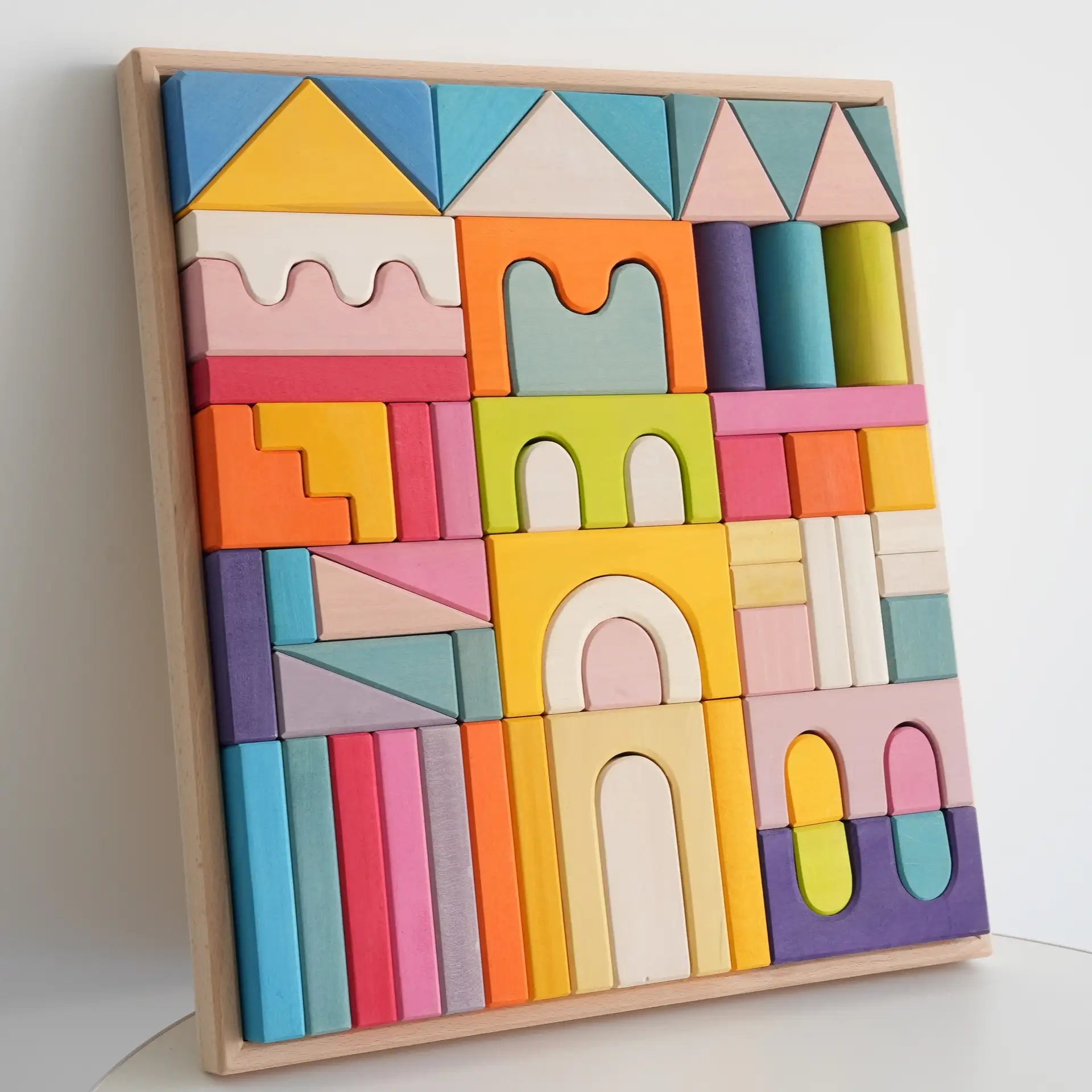 Wooden Castle Stacker – 6-Piece Montessori Toy