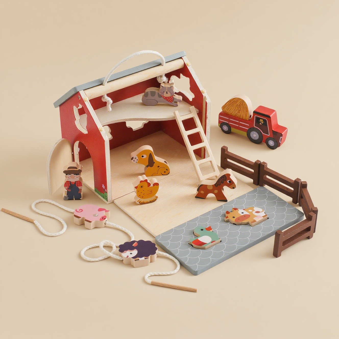 Wooden Farm Animal Matching Puzzle Toy