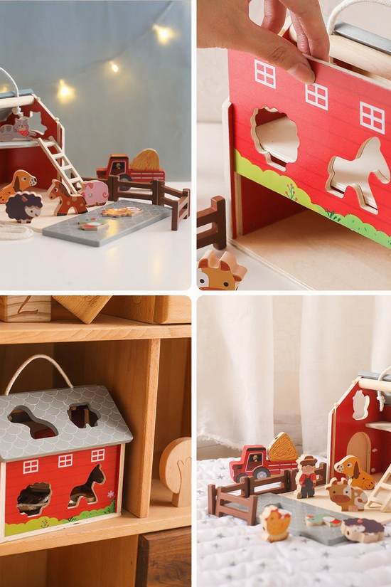 Wooden Farm Animal Matching Puzzle Toy