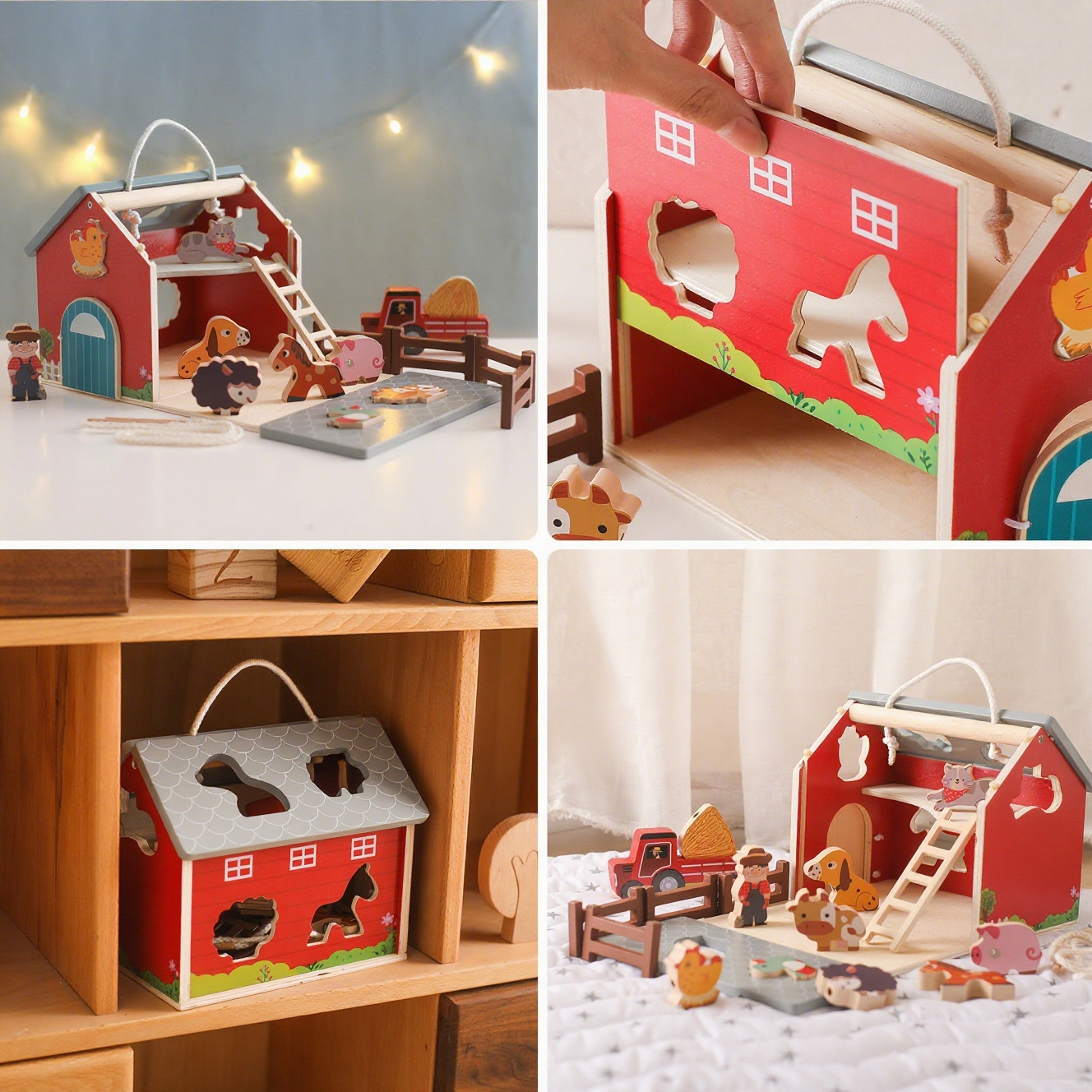 Wooden Farm Animal Matching Puzzle Toy