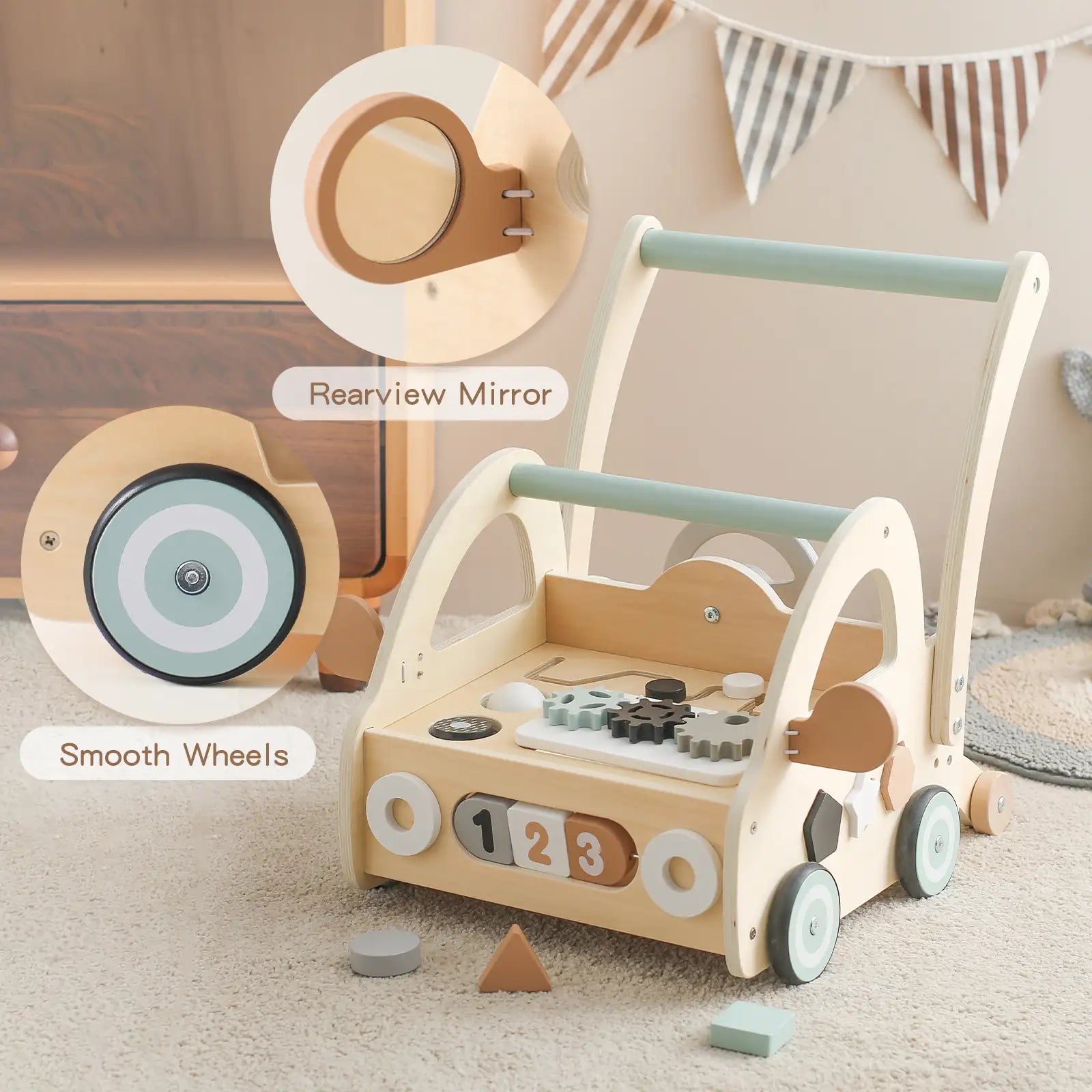 Forest Friends Wooden Baby Walker