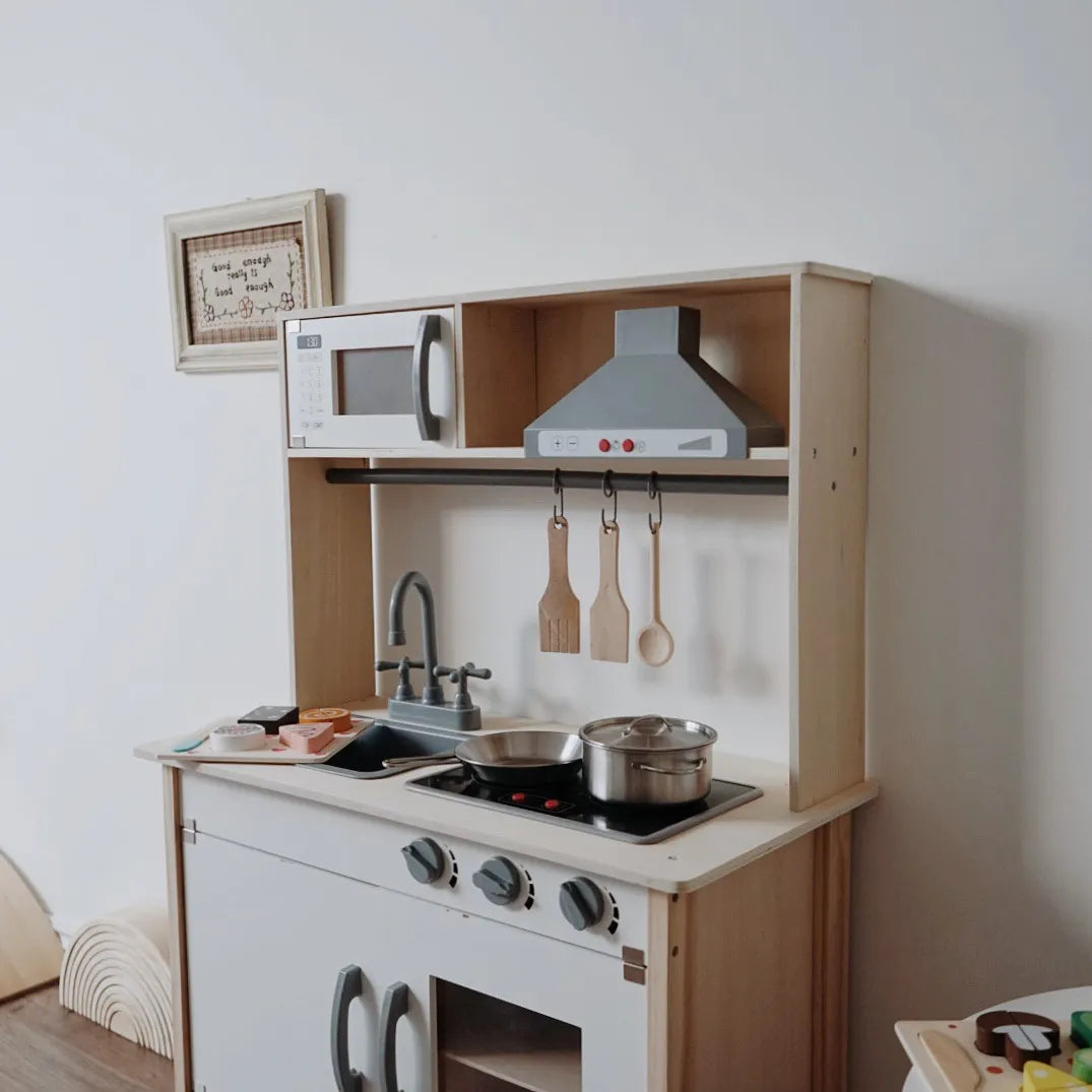 Wooden Play Kitchen for Kids
