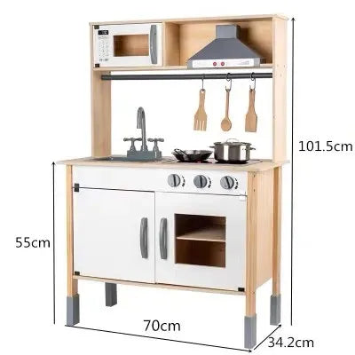 Wooden Play Kitchen for Kids