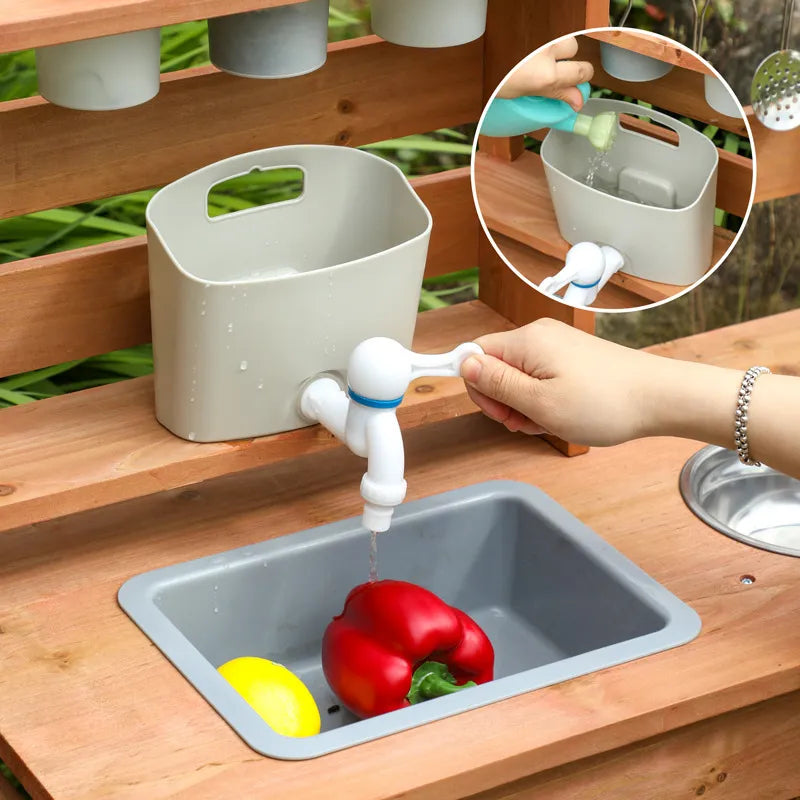 Wooden Outdoor Mud Kitchen for Kids