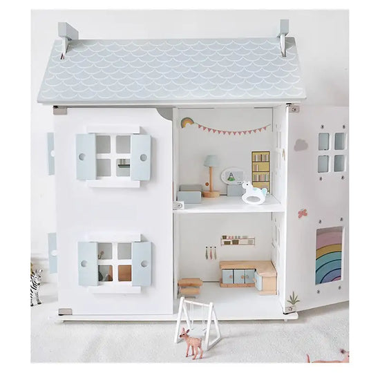 Lunamoa Wooden Dollhouse Playset