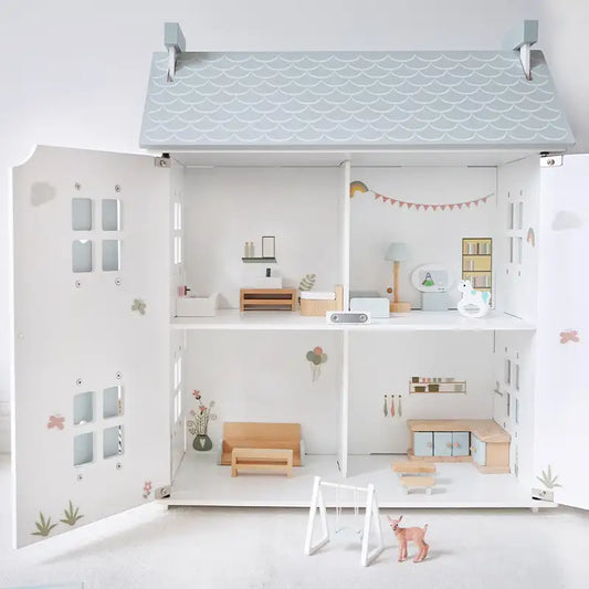 Lunamoa Wooden Dollhouse Playset