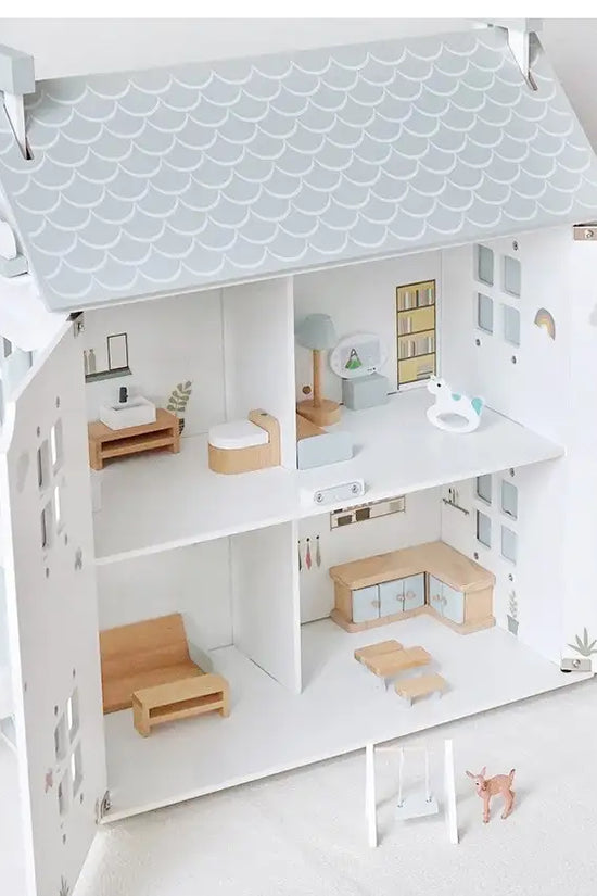 Lunamoa Wooden Dollhouse Playset