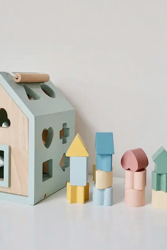 Wooden Montessori Shape Matching House Toy