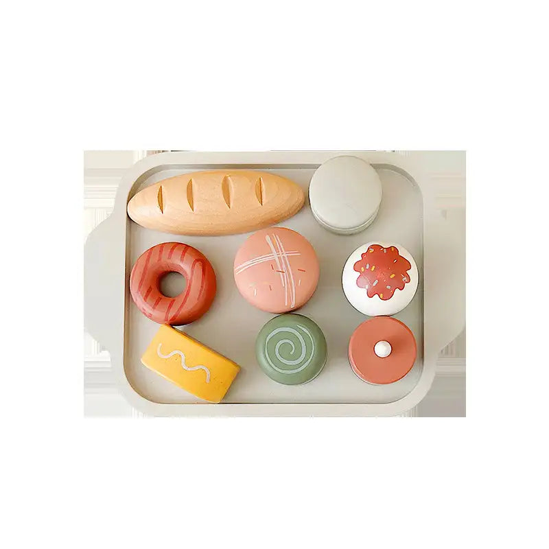 Wooden Pastry Play Set for Kids Kitchen