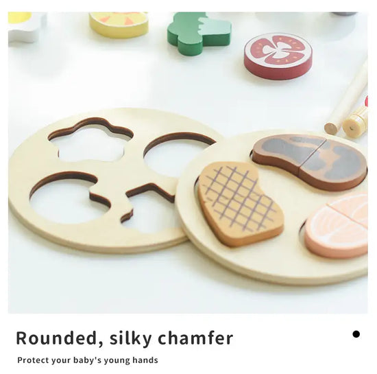Wooden Carrot Pulling & Kitchen Play Toy Set