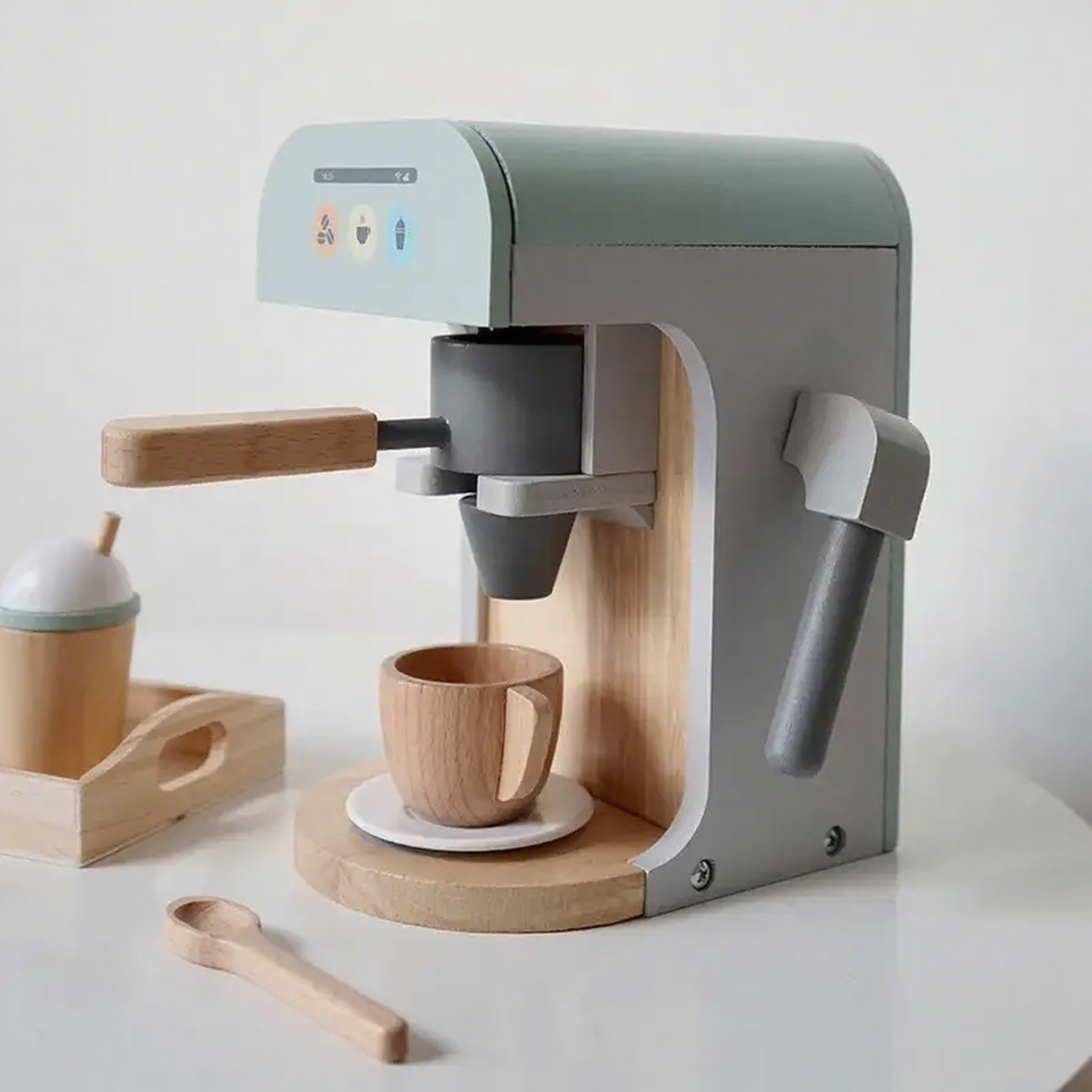 Wooden Pretend Coffee Machine Toy