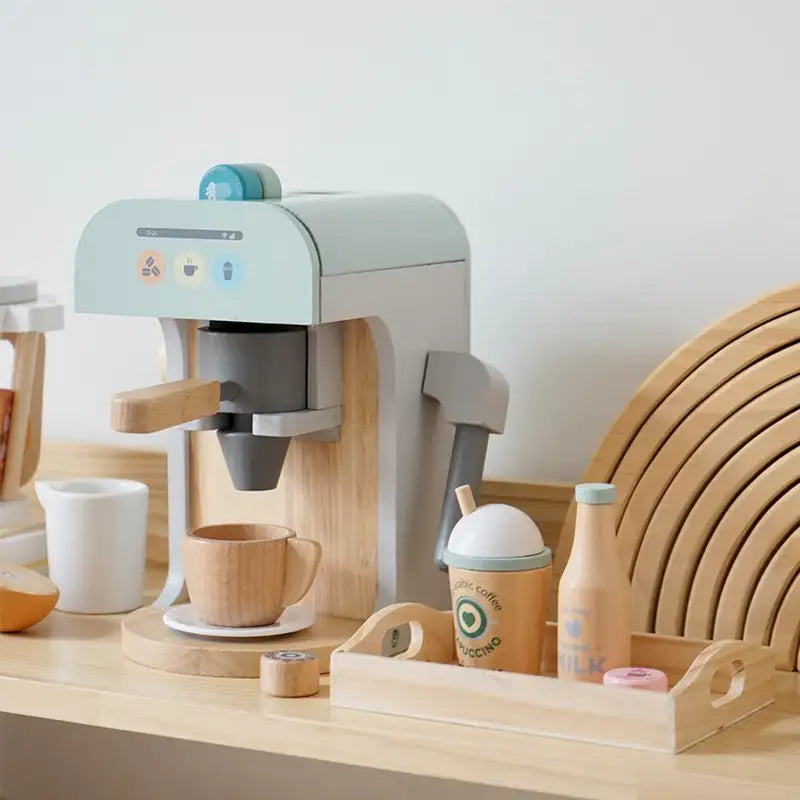 Wooden Pretend Coffee Machine Toy