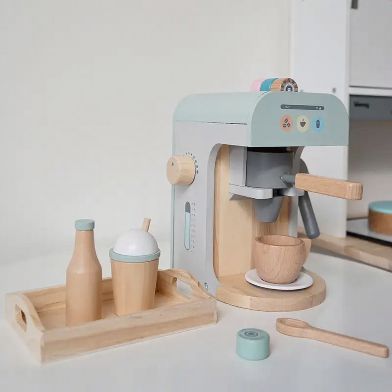 Wooden Pretend Coffee Machine Toy