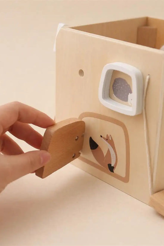 Wooden Busy Box Shape & Bead Toy