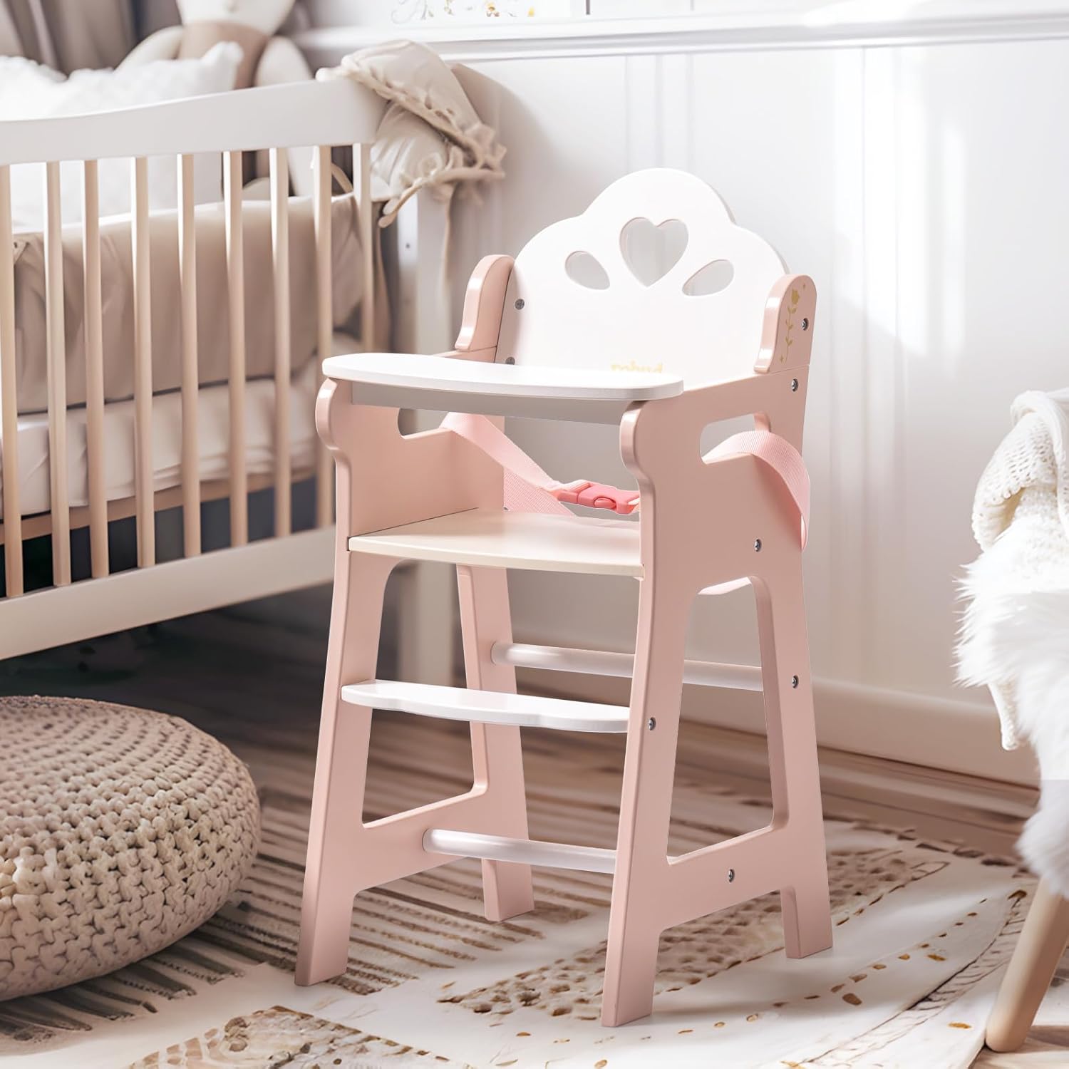 Lunamoa Wooden Baby Doll High Chair