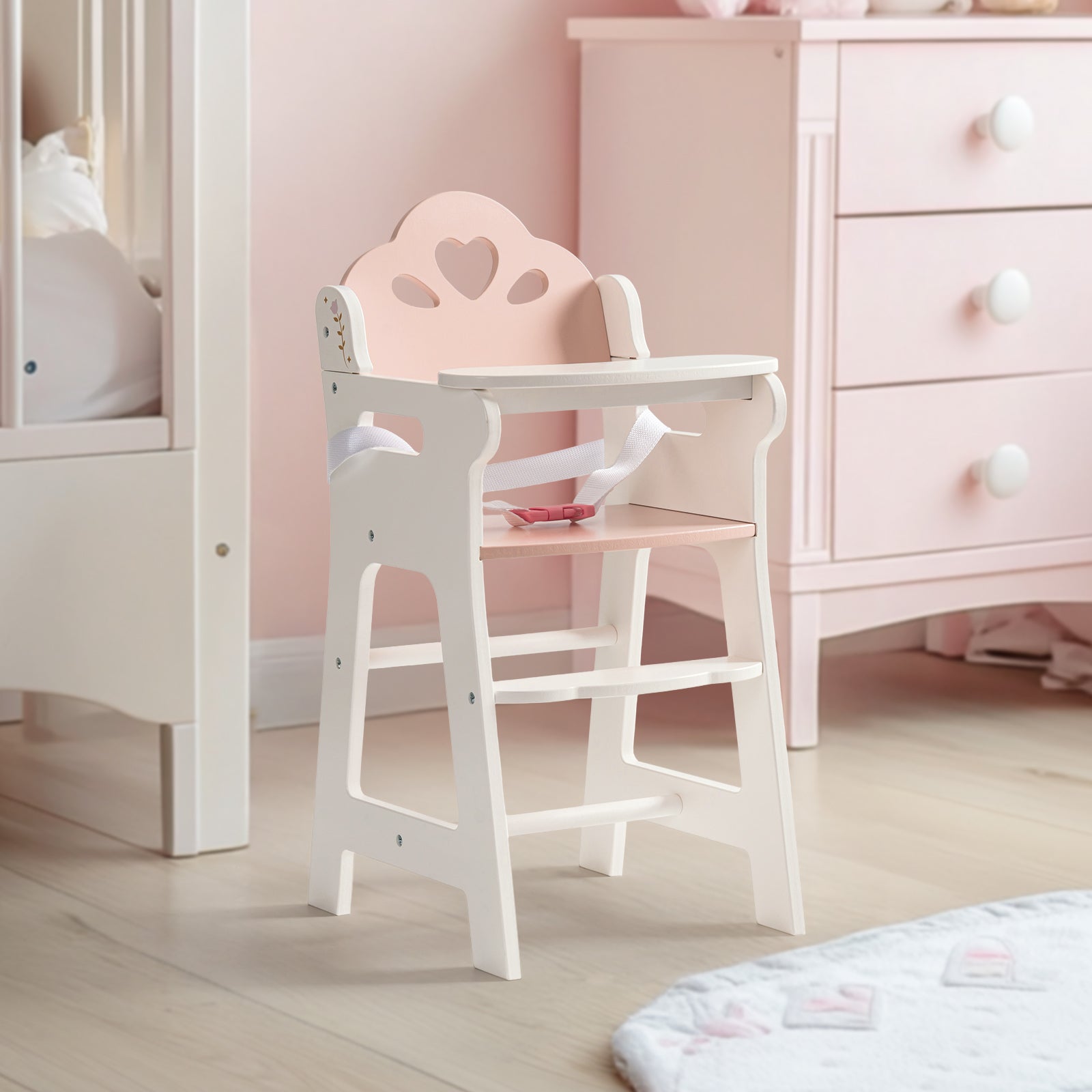 Lunamoa Wooden Baby Doll High Chair