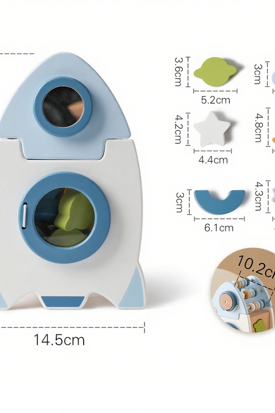 5-in-1 Montessori Rocket Shape Sorter Toy