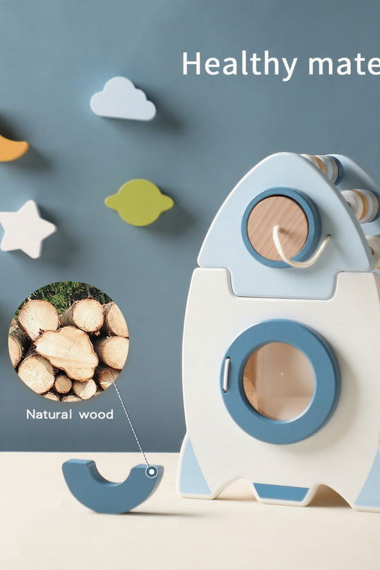 5-in-1 Montessori Rocket Shape Sorter Toy
