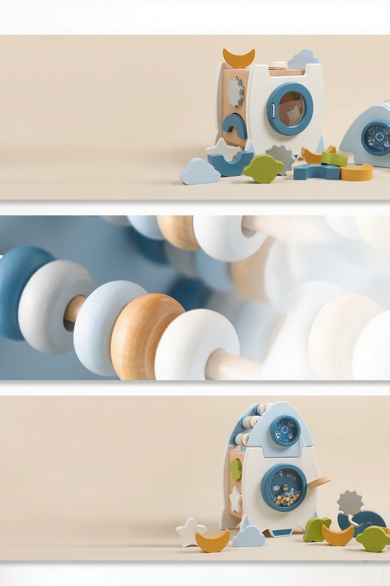 5-in-1 Montessori Rocket Shape Sorter Toy