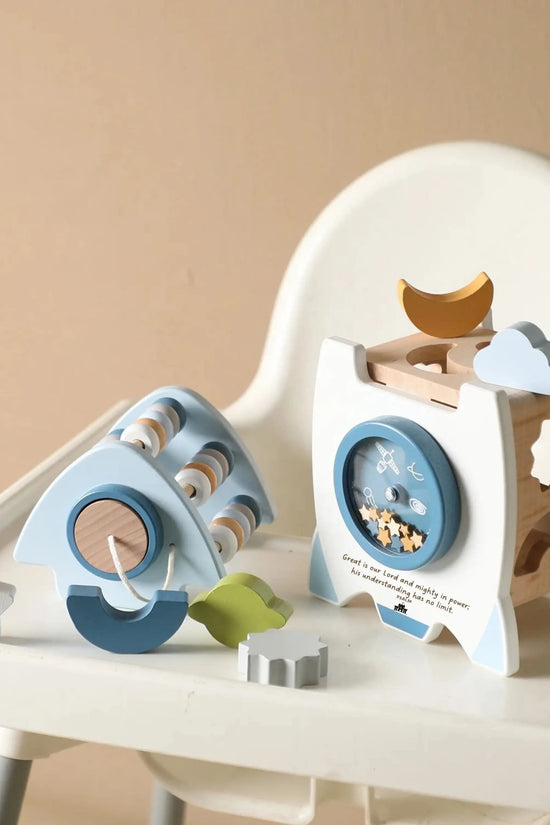 5-in-1 Montessori Rocket Shape Sorter Toy