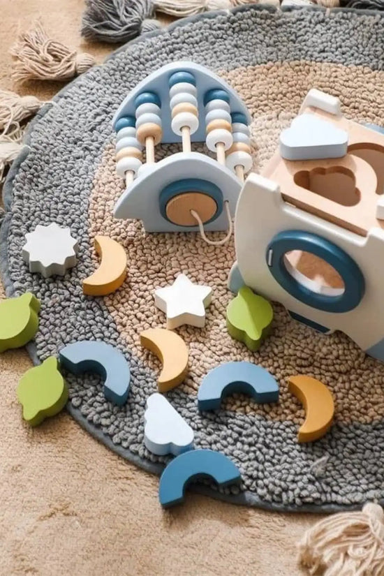 5-in-1 Montessori Rocket Shape Sorter Toy