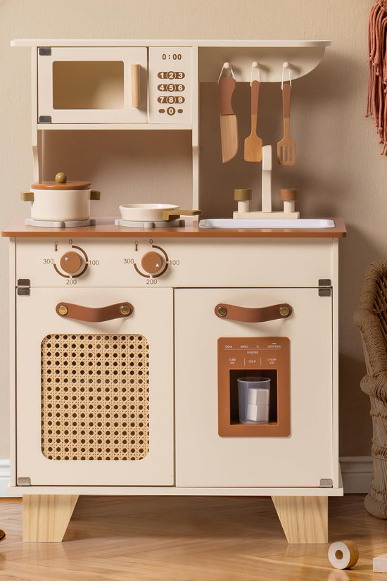 Montessori Mocha Wooden Toy Kitchen
