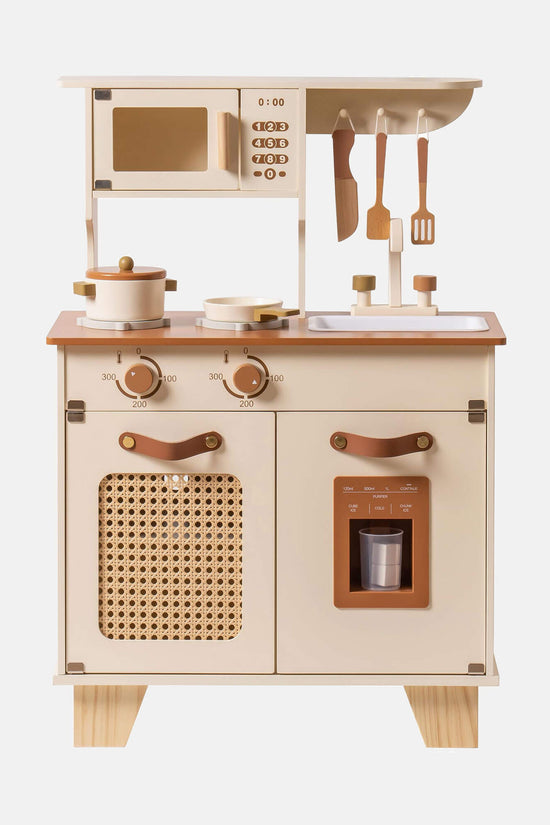 Montessori Mocha Wooden Toy Kitchen