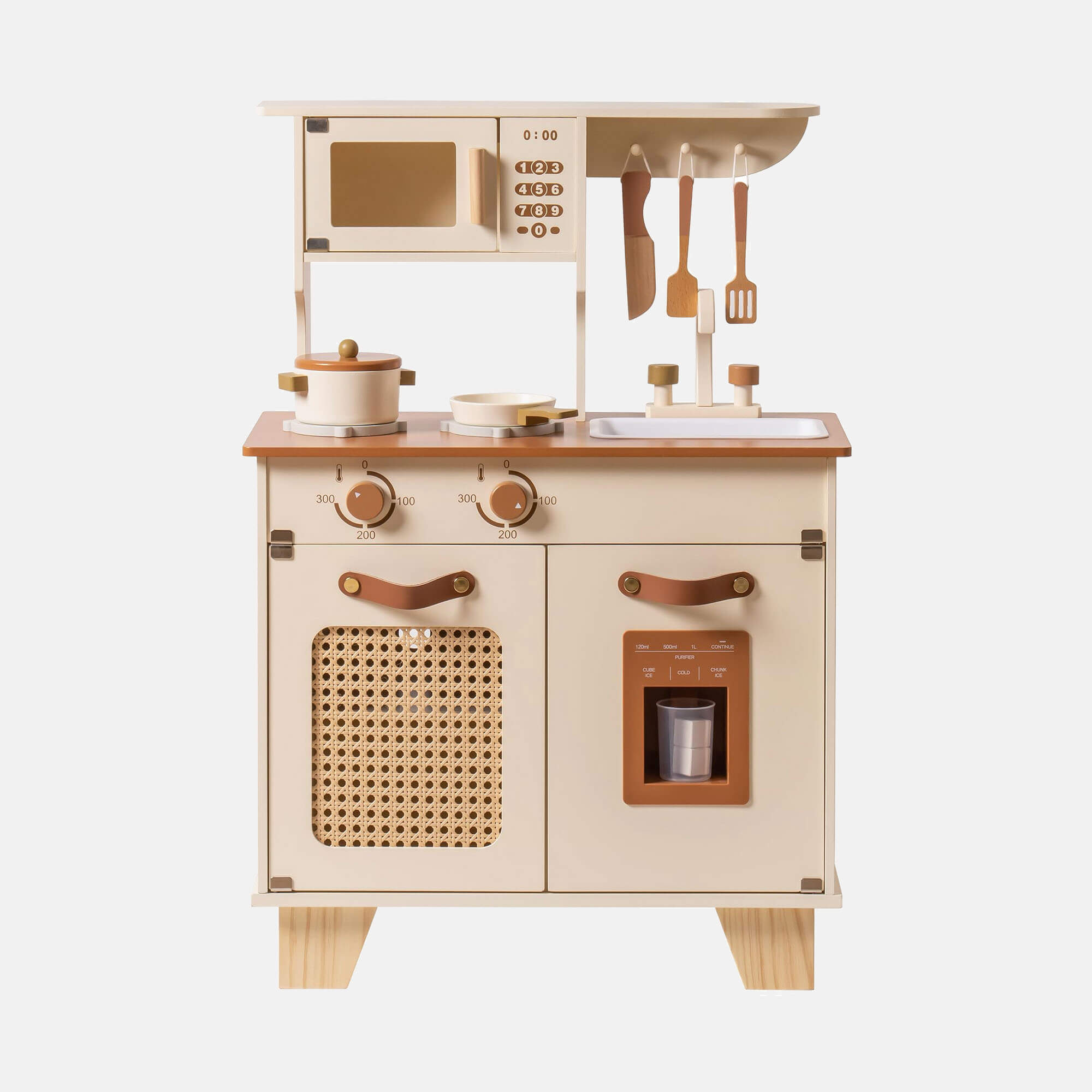 Montessori Mocha Wooden Toy Kitchen