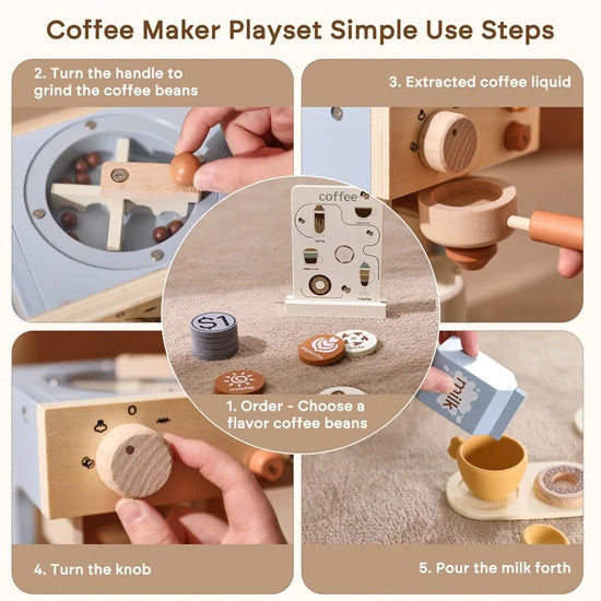Montessori Wooden Coffee Maker Toy