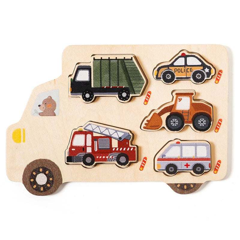 Montessori Wooden Shape Matching Puzzle Board