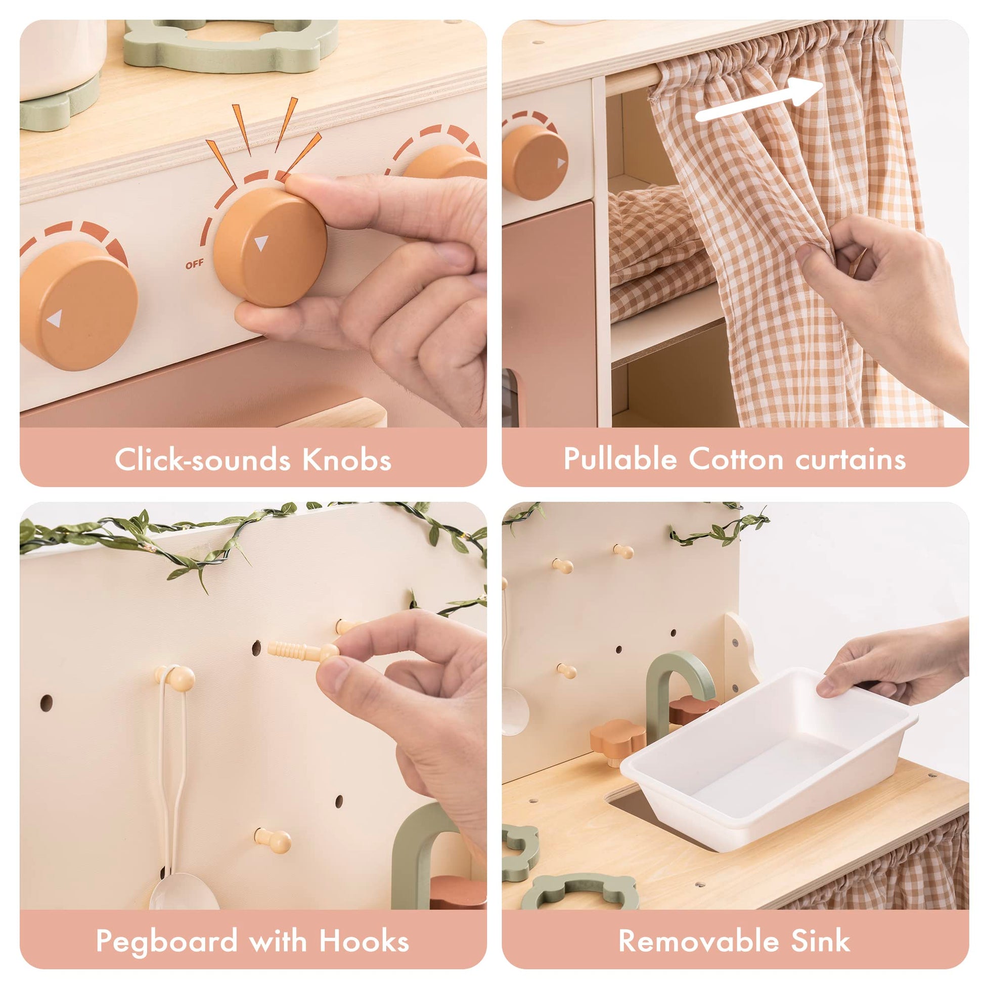 Rustic Wooden Toy Kitchen