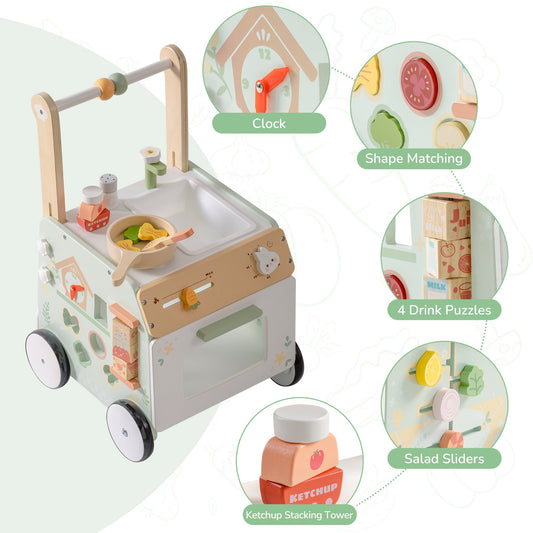 Spring Wooden Baby Walker