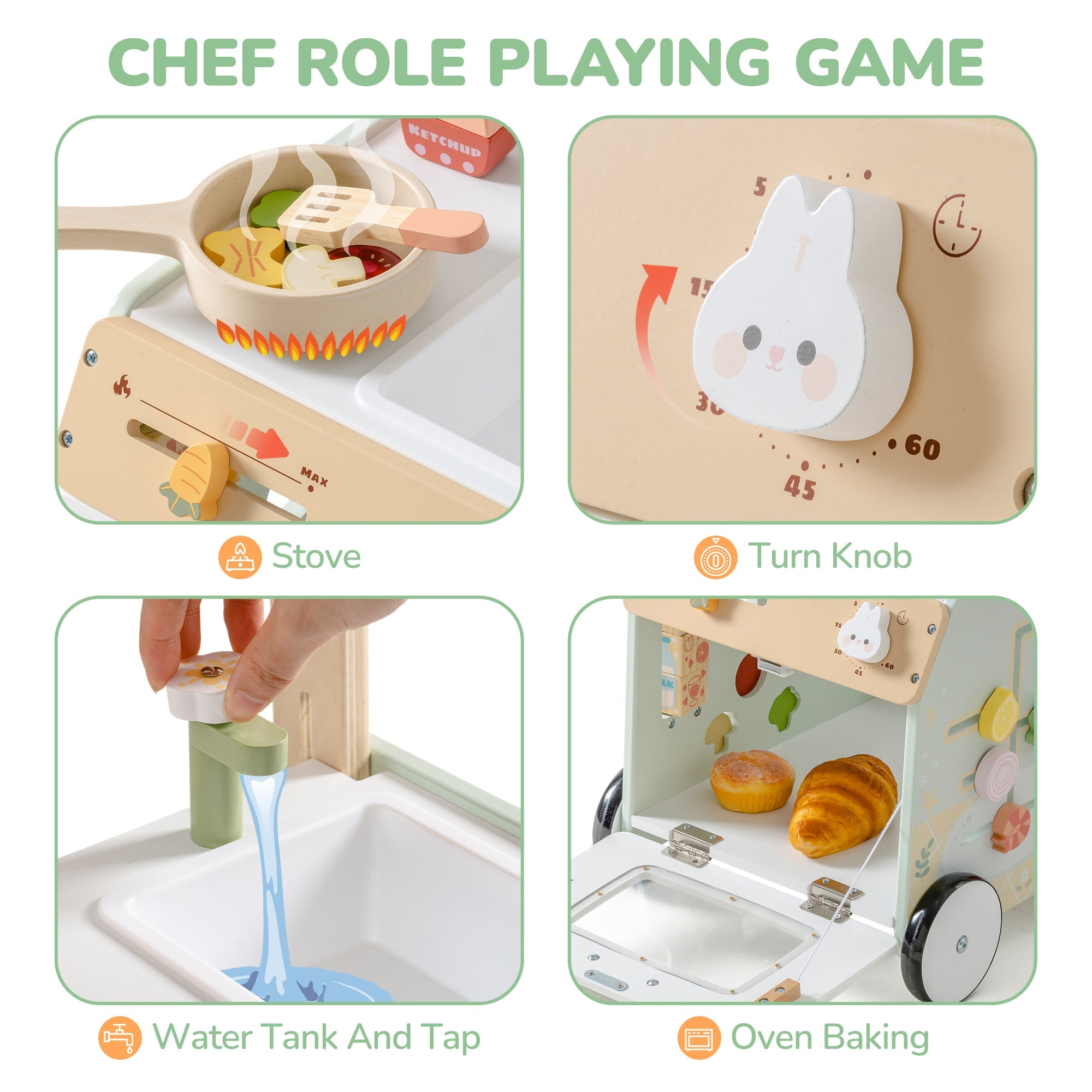Spring Wooden Baby Walker