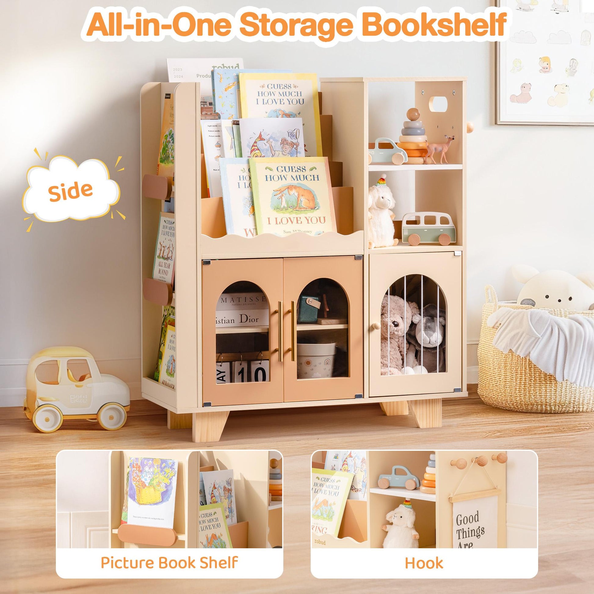 Wooden Children's Bookshelf