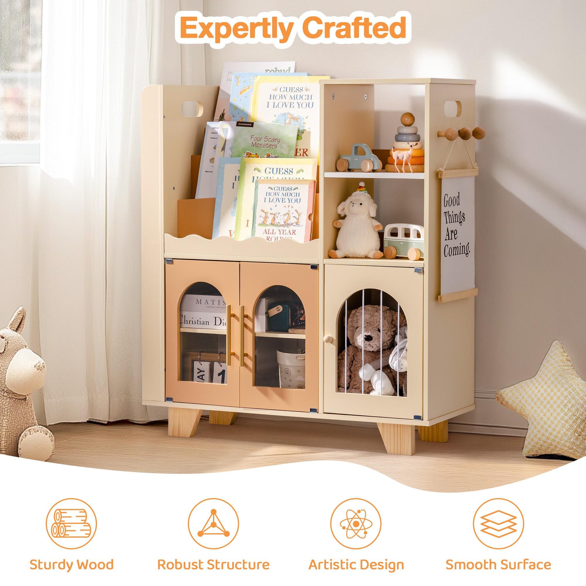 Wooden Children's Bookshelf