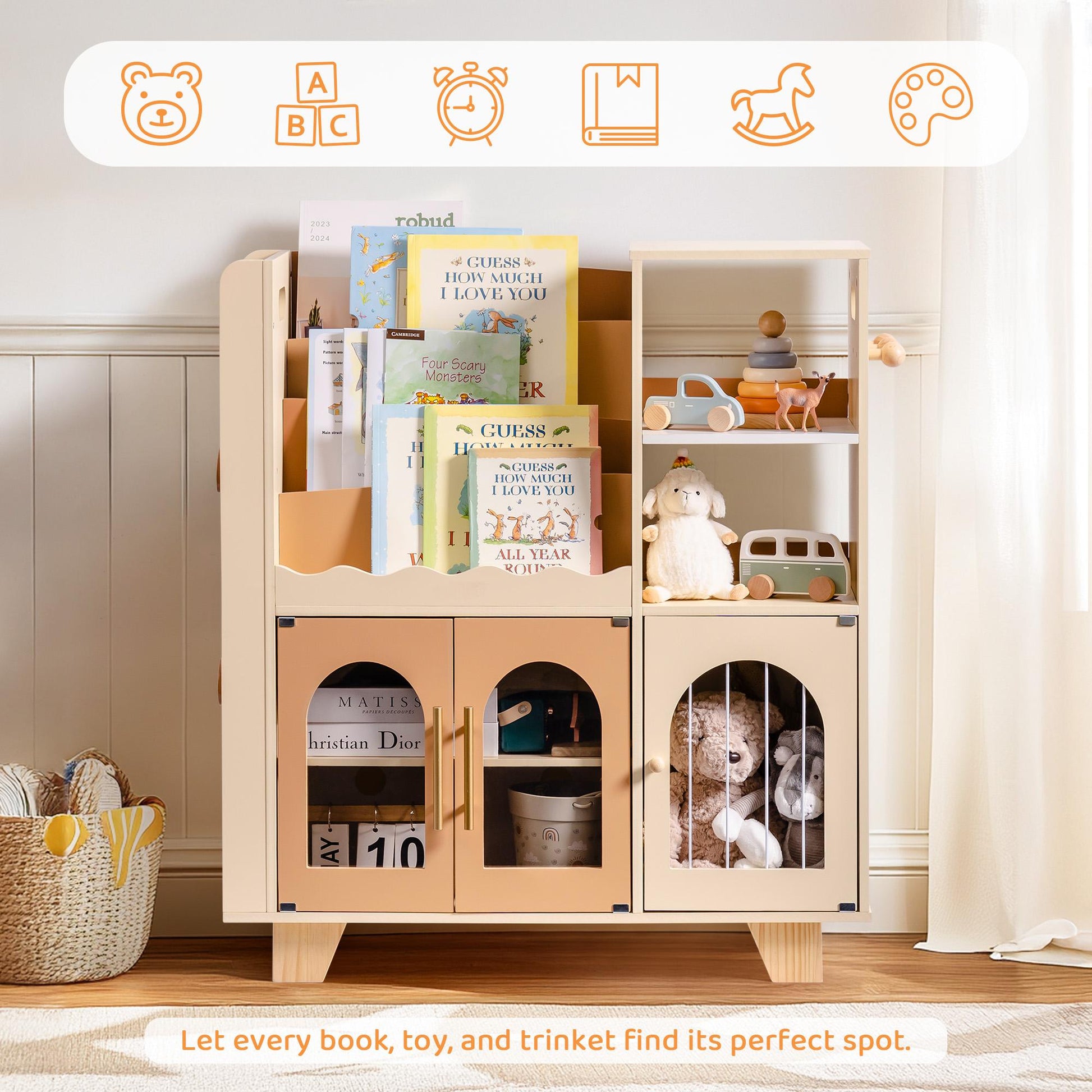 Wooden Children's Bookshelf
