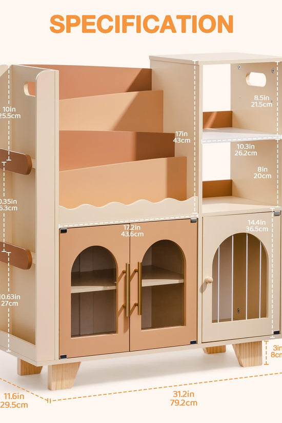 Wooden Children's Bookshelf