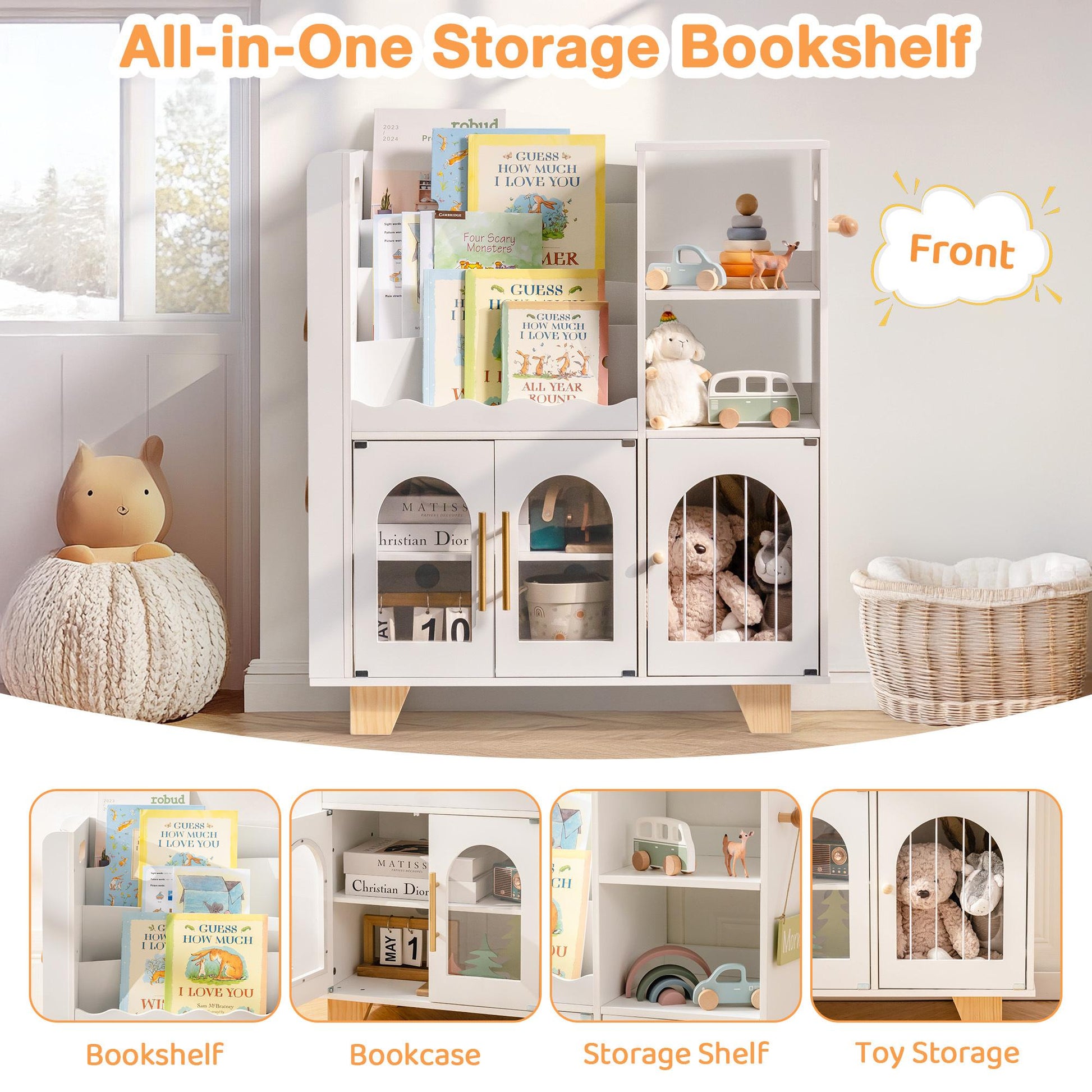 Wooden Children's Bookshelf