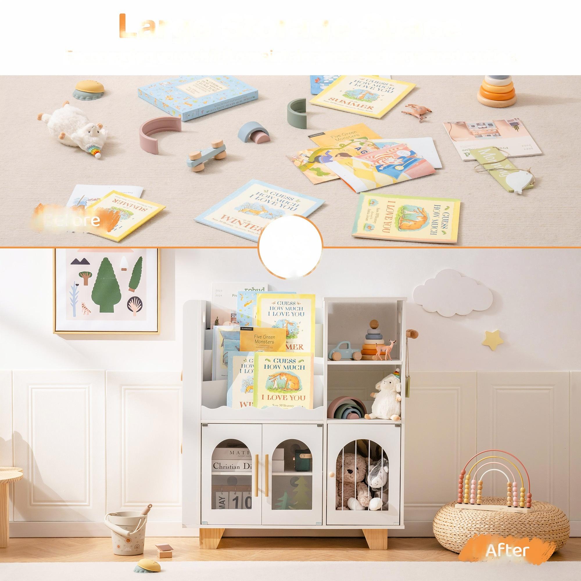 Wooden Children's Bookshelf