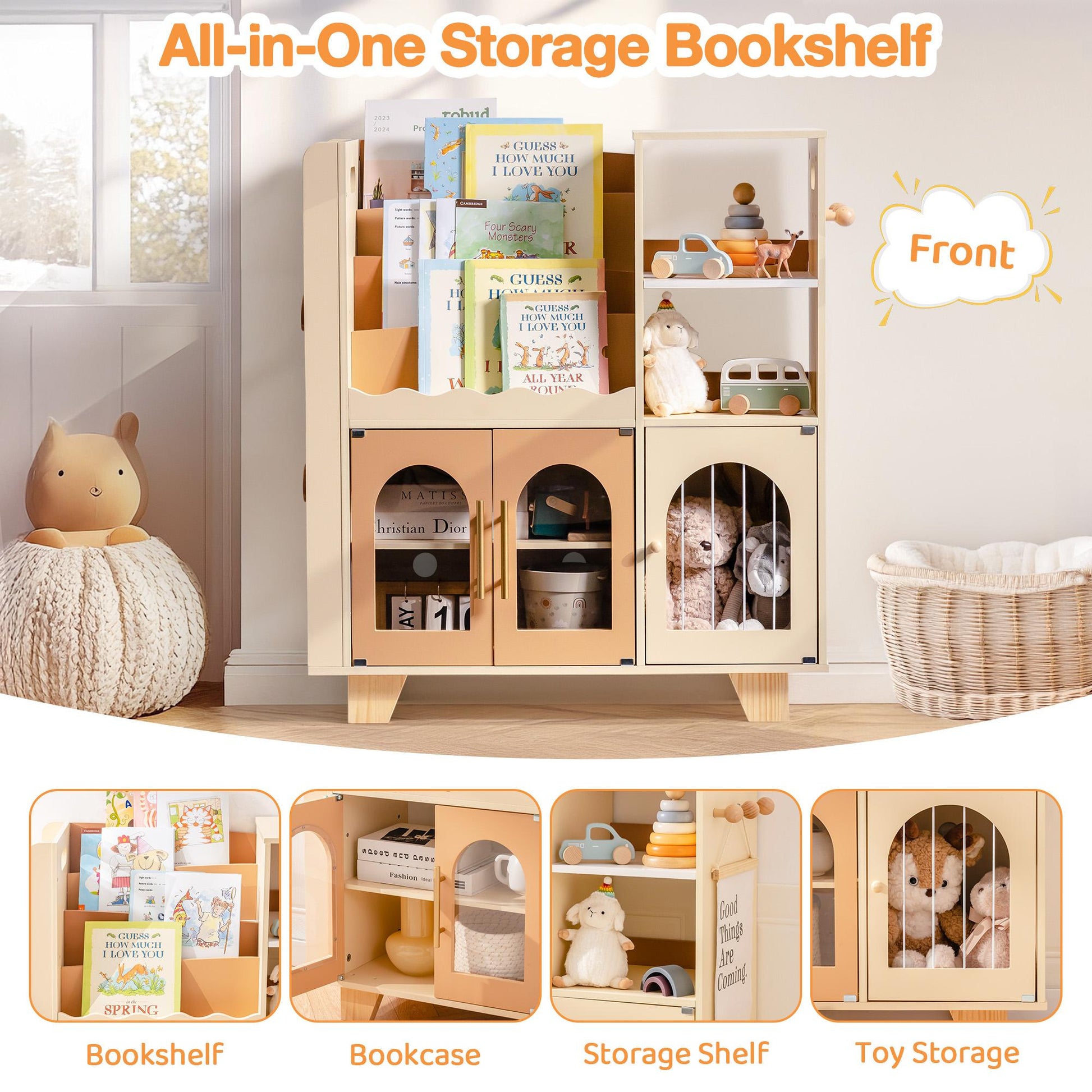 Wooden Children's Bookshelf