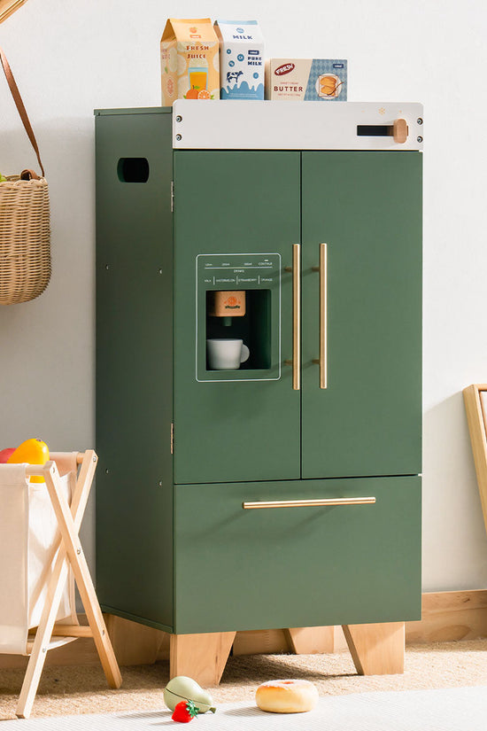 Vintage Wooden Toy Refrigerator